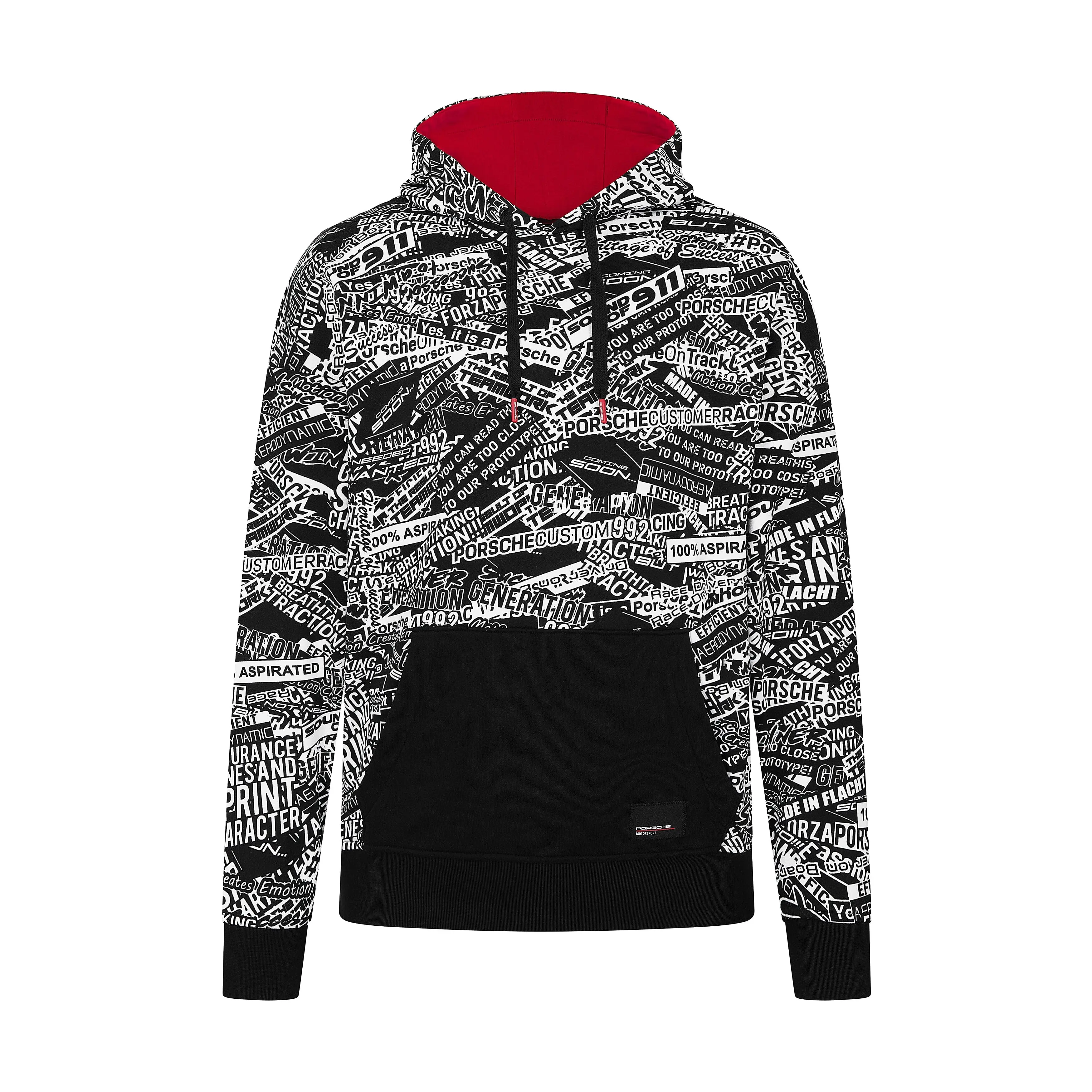Porsche Motorsport AOP Statement Oversized Hoodie  - Black