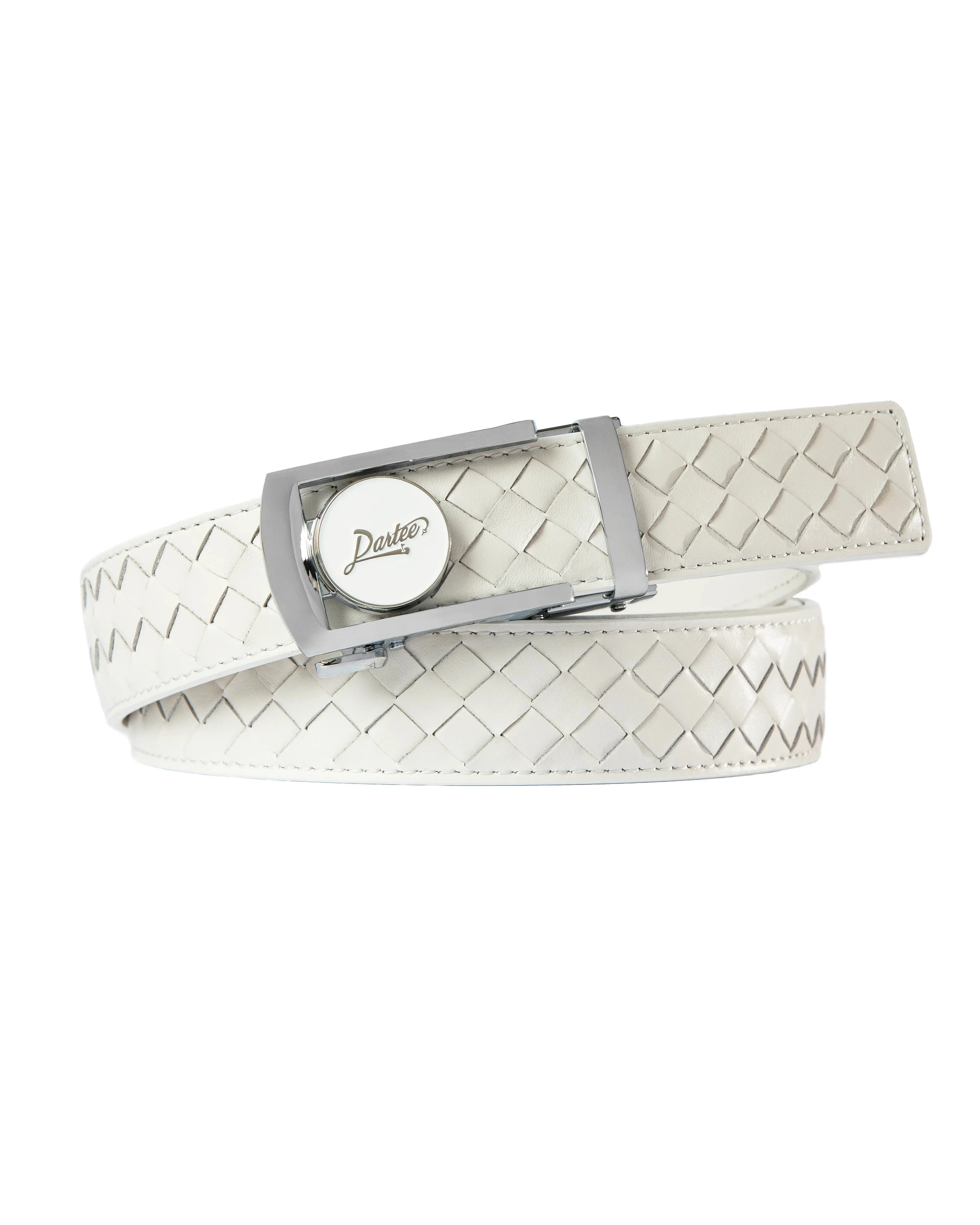 Dartee White Braid Golf Belt