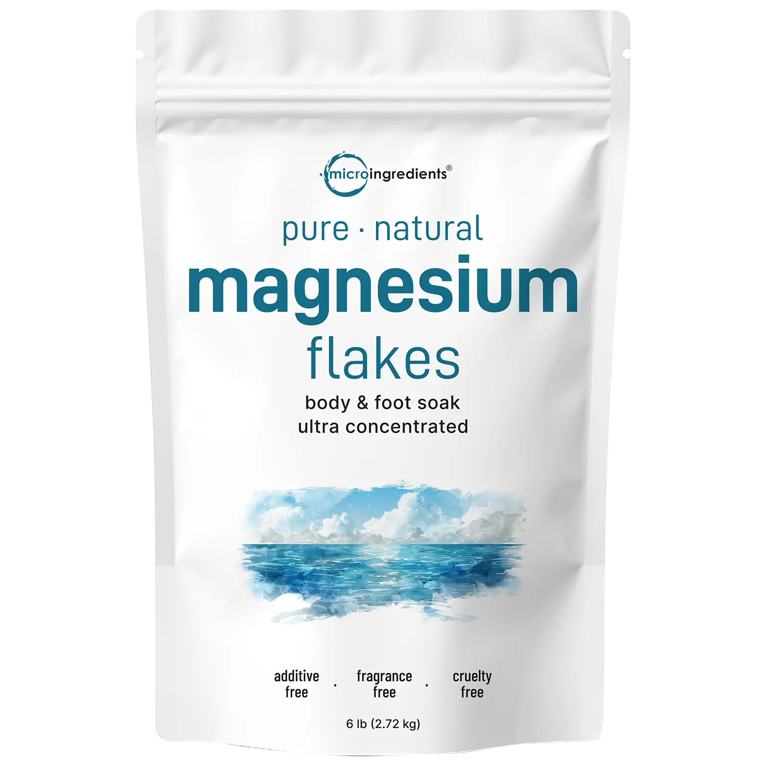 Micro Ingredients Pure Magnesium Bath Flakes, 6lb Body Care Daily Micro Ingredients Pure Magnesium Bath Flakes, 6lb Body Care Daily