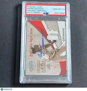 2004 Leaf Fabric Game #FG-152 Andre Dawson Card PSA Slabbed Auto 10 Red Sox