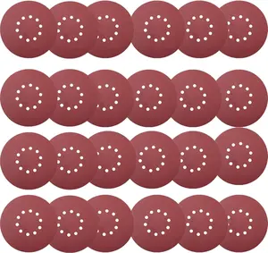 50 count 9-Inch 10-Hole Hook-and-Loop Sanding Discs for Drywall Sander -10 Pack Each of 60 80 120 150 240 Grits Sander Paper