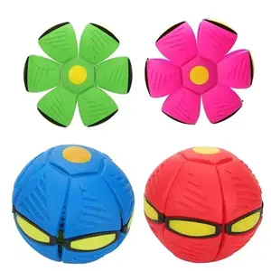 Dog Toys Outdoor Fun Toys Boy Girls Flying Saucer Ball Magic Deformation UFO with NO Led Light Flying Toys Decompression Gift Valentine's Day gift Tiktok Shop