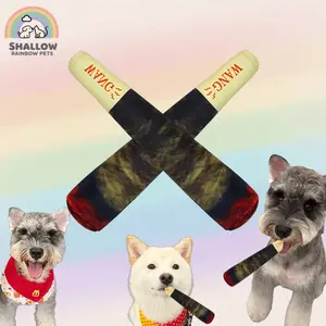Camouflage Plush Cigar Dog ToyNovelty Green Cigar Plush Toy for Dogs - Squeaky & Chew Resistant