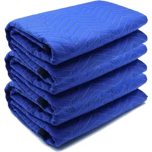 3 Pack 40x72in Heavy Duty Padded Moving Blankets Professional Quilted Packing Blankets for Moving Shipping Furniture Protection Moving Supplies