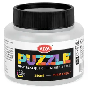 Viva Decor Jigsaw Puzzle Glue 8,5 fl oz, Clear – The Quick-Drying Puzzle Preserver for Vibrant and Lasting Puzzle Creations, Ideal for Gluing and Hanging Various Types of Puzzles