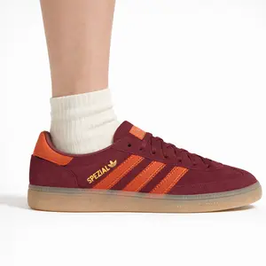Adidas Originals Women's Maroon Handball Spezial Sneakers, JR0848