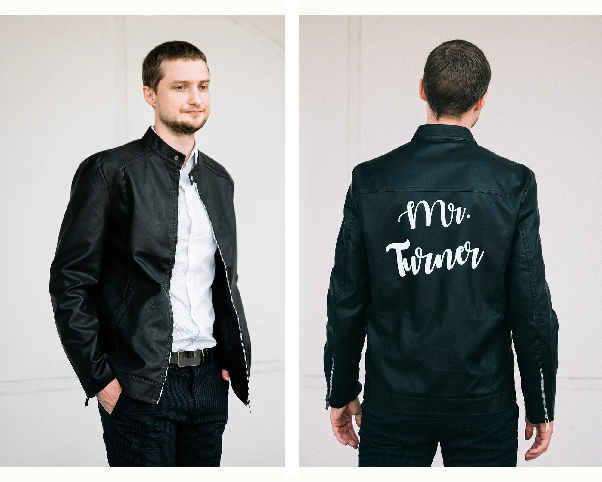 Men's Custom Faux Leather Jacket