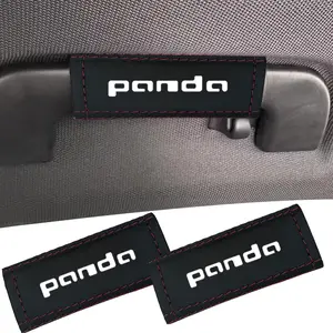 2pcs For Fiat panda PU Leather Car Interior Seat Cover Accessories, Car Handle Protection Cover Accessories