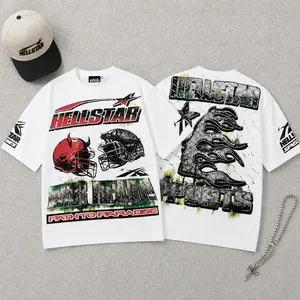 Hell Star Graphic T Shirt Pure Cotton Streetwear Y2K Summer Daily Casual Party Festival Outfit TikTok Viral Hip Hop Harajuku Unisex Oversized Top