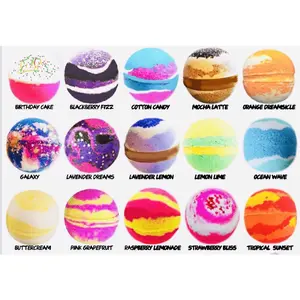 Set of 12 Large Colorful Assorted Bath Bombs