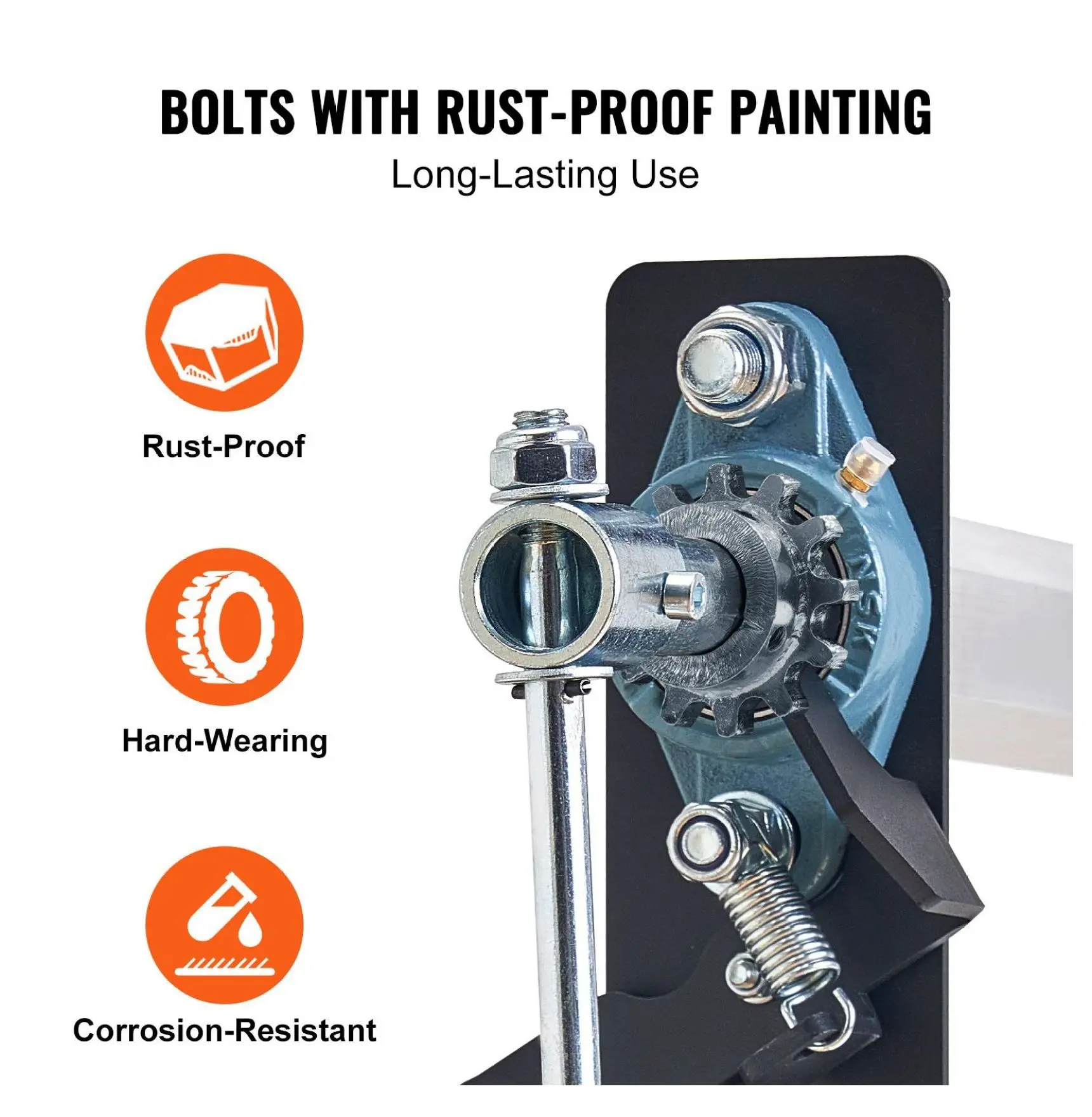 Hand Crank Tarp Roller Kit 64-104", Aluminum Dump Truck Tarp Roller, Manual Cab Level Trailer Tarp System with 7" Grip