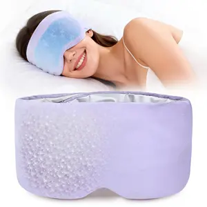 Spetime 2026 Upgraded Gentle Weighted Eye Mask,Reversible Blackout Sleep Mask for Women & Men, Heated & Cooling Eye Mask For Dry Eyes, Adjustable Velcro Strap For Sleeping,Traveling & Meditation