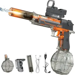 2025 Summer New Kids Water Blaster , Automatic Shooting with Light,, High Capacity LeakProof Design, Rechargeable For Summer PoolBeach Park Outdoor Play, Boys And Girls Toy