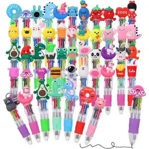 48 Packs Multicolor 4-in-1 Pens, Fun Cute Bulk Pens for Kids, End of Year Gifts for Students, Elementary Graduation Gift Prize, Class Party Favors Goodie Bags Stuffers