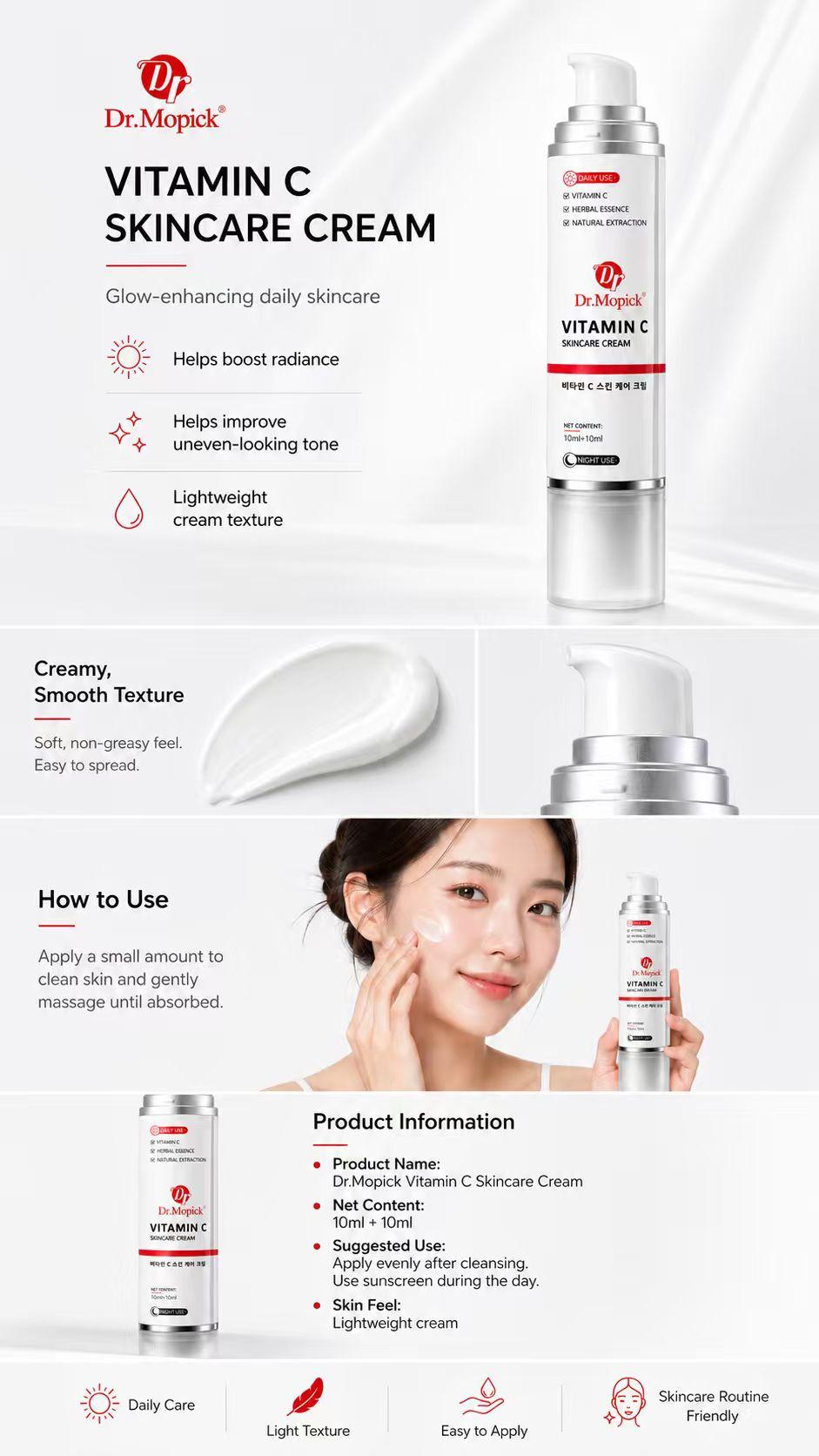 Dr.Mopick Pore+Dark Spot Brightening Cream | with Niacinamide, Tranexamic Acid, TXA Cream, Pore Minimizer, Non-Irritating, Hydrating, For Sensitive Skin, 20ml Dr.Mopick Pore+Dark Spot Brightening Cream | with Niacinamide, Tranexamic Acid, TXA Cream, Pore Minimizer, Non-Irritating, Hydrating, For Sensitive Skin, 20ml