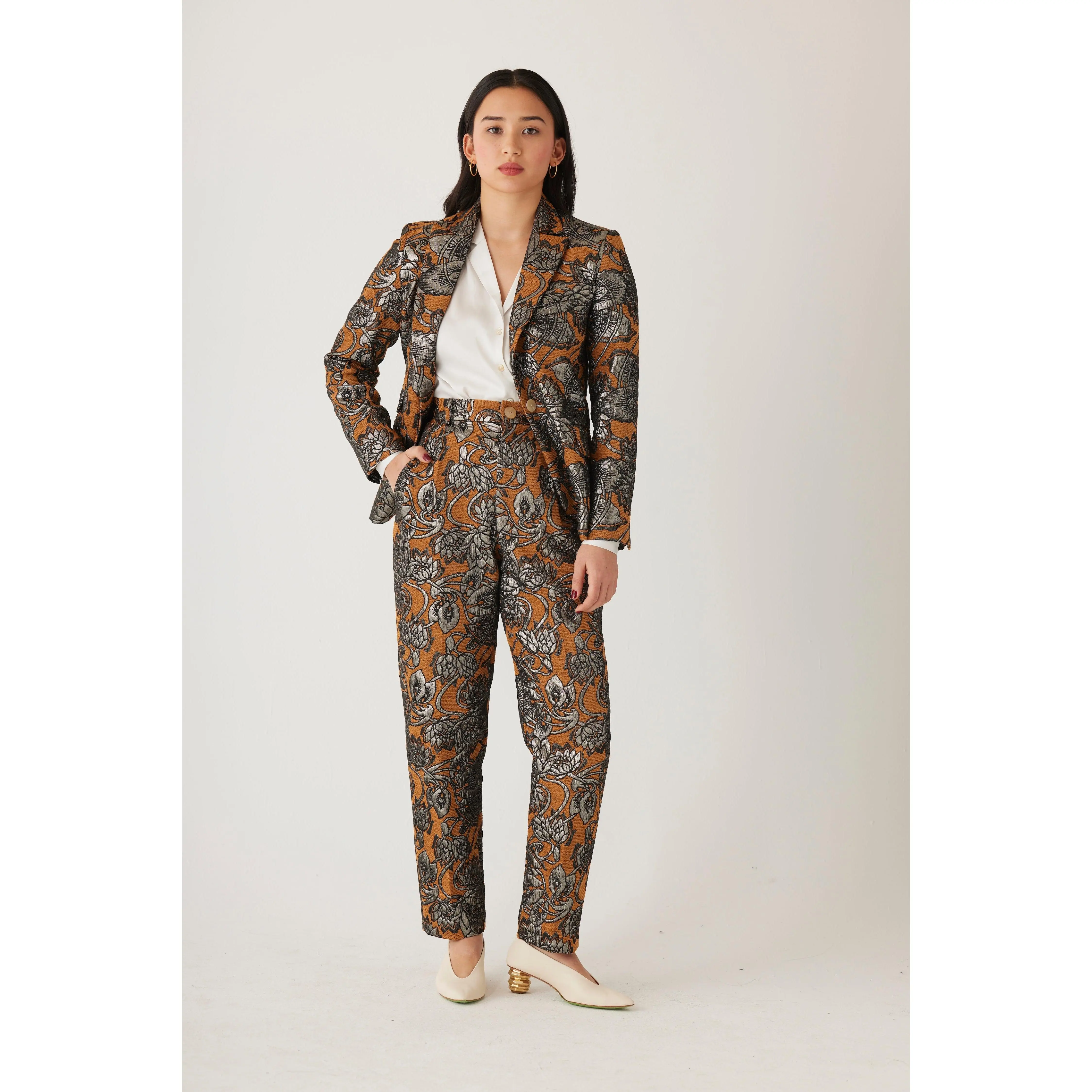 Tilda Brocade Jacket in Bronze