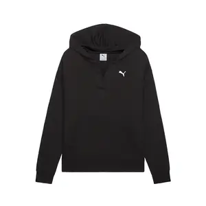 PUMA Womens Essentials Jacquard Hoodie Casual Outerwear Casual - Black