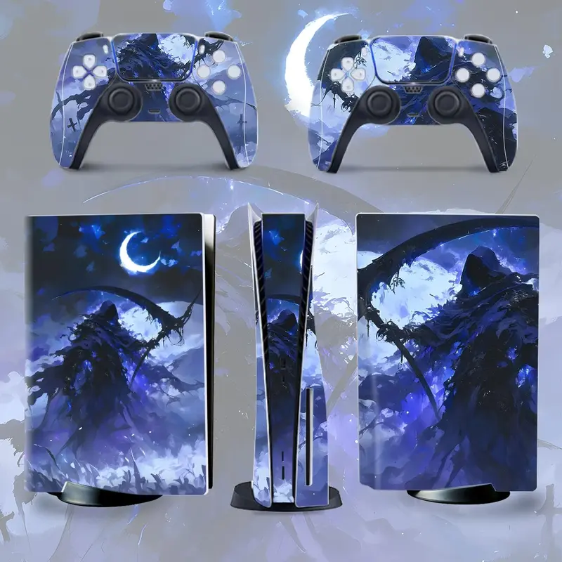 Game Console Protector Sticker, 1 Set Game Console Skin Sticker, Anti-scratch Protective Sticker, Console Accessories for PS5 Optical Drive Version, Durable, Graphic Decal