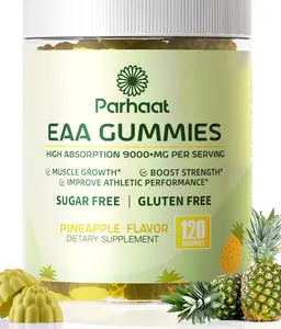 EAA Gummies 120 Gummies (Pineapple), Essential Amino Acids - All 9 Essential Aminos (EAA) and All Branched-Chain Aminos (BCAAs), Non-GMO, Gluten Free, Vegetarian Friendly