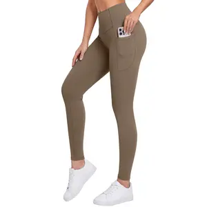 OYV Women's High Waisted Leggings Tummy Control Cycling Workout Yoga Pants with Pockets