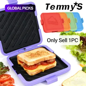 Microwave Sandwich Maker Toasite Non-Stick Grill Plate, Griddle, No Power Needed, Wireless, Time-Saving, Quick, Dishwasher Safe