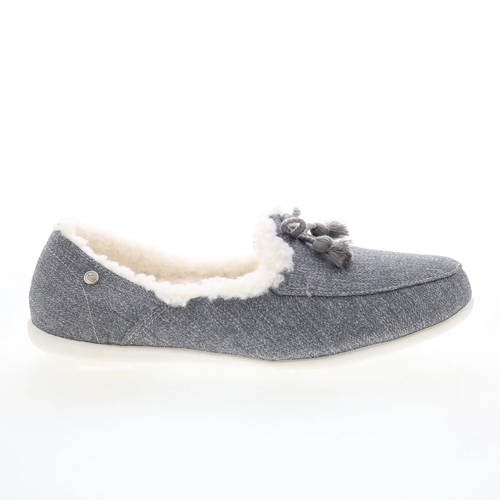 Spenco Fireside Slipper SP1050GRY Womens Gray Mesh Loafer Slippers Shoes