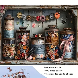 S&H 500/1000 Pieces Adult Puzzle, High Quality, Stress Relief Fun Family Game, Suitable for Birthdays, Christmas, Halloween, Best Gift, Deeply Loved by Puzzle Enthusiasts