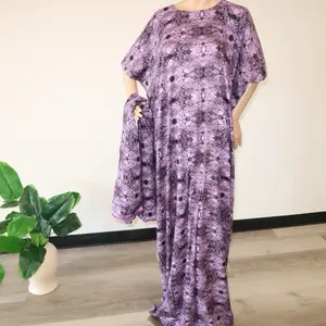 Matching Baati with Gabasaar 2-Piece Set Everyday Modest Comfort in Vibrant Blue and Green Stripes