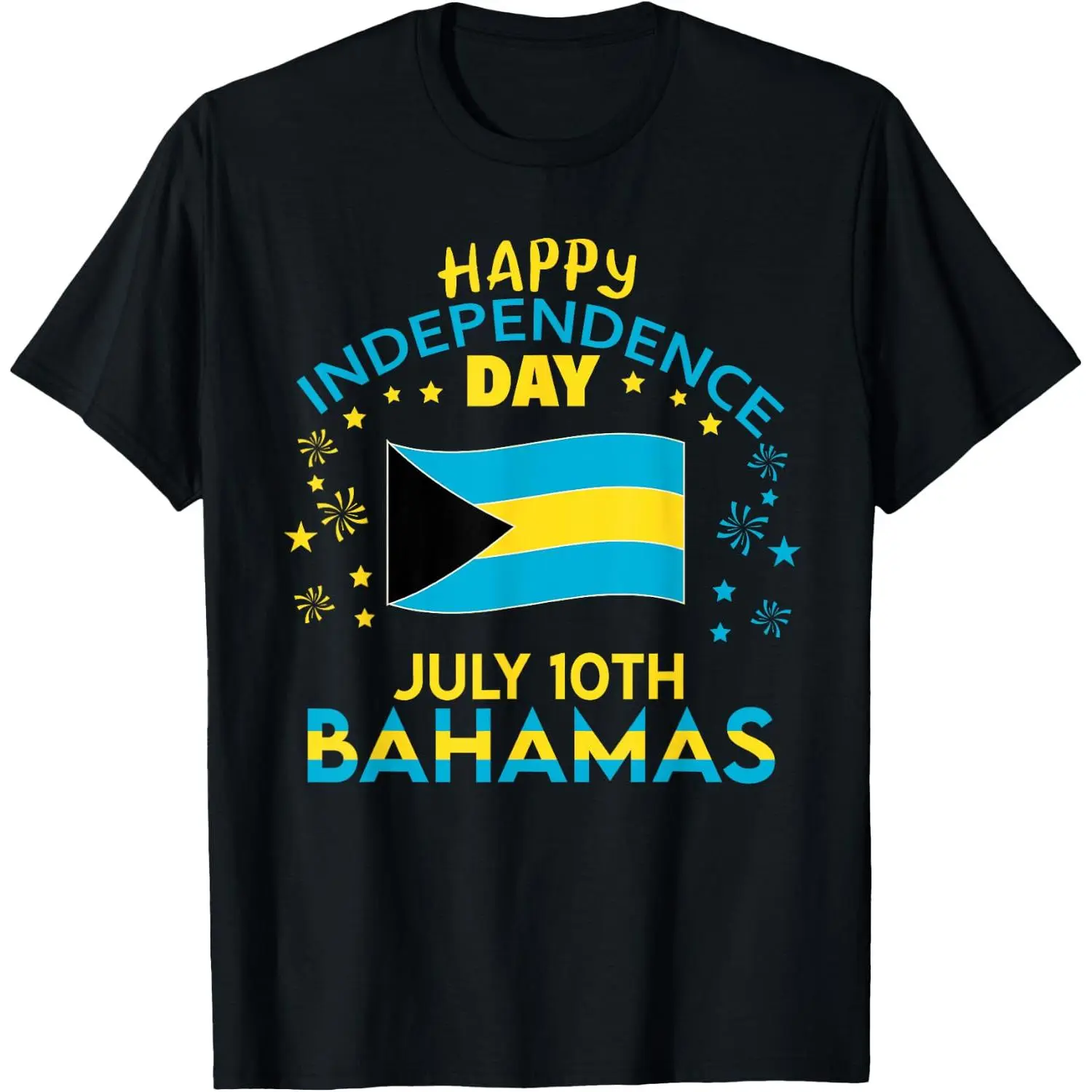 100% Cotton The Bahamas Independence Day Bahamian Pride The Bahamas Flag T-Shirt