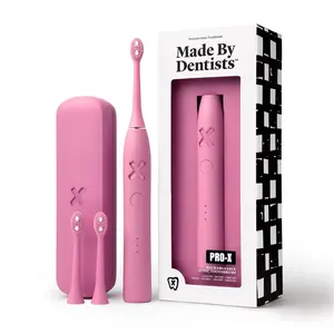 Made by Dentists PRO‑X Sonic Electric Toothbrush for Adults– Dentist‑Designed Rechargeable Toothbrush,9× More Plaque Removal, 70 Day Battery Life, USB‑C Fast Charge, 3 Modes, Travel Case & Extra Heads