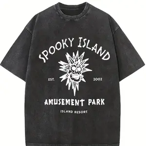 Spooky Island Tee, Retro Cartoon Halloween Movie T-shirt, Spooky Island Disco Skull, Halloween Gift, 90s Nostalgia, Retro Halloween Shirt