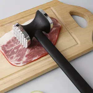 1-Piece Metal Meat Tenderizer, Durable Meat Hammer for Effortless Tenderization, Essential Kitchen Tool for Cooking, Kitchen Gadget, Single Piece