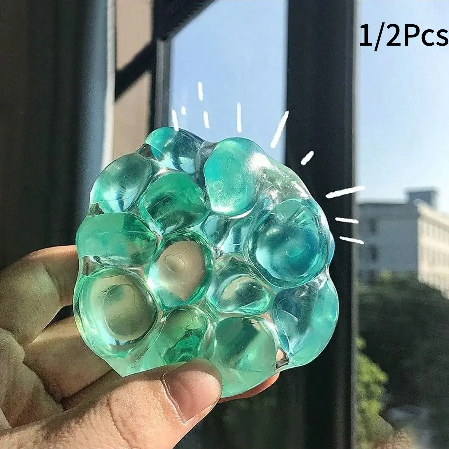 Dopamine Gem Handmade Stress Relief Ball, Transparent Slow Rise Pressure Release Toy, Sensory Toy, Sound Ball, Ages Appropriate, Focus Enhancer, Slow Rebound Squishies, Slow Rising Stress Ball