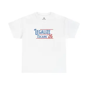 Legalize '26 Tee (NEW) - Funny Graphic Tee, Heavy Cotton Streetwear, Bold Statement Shirt, Casual Gift, Conversation Starter Menswear Funny Shirt