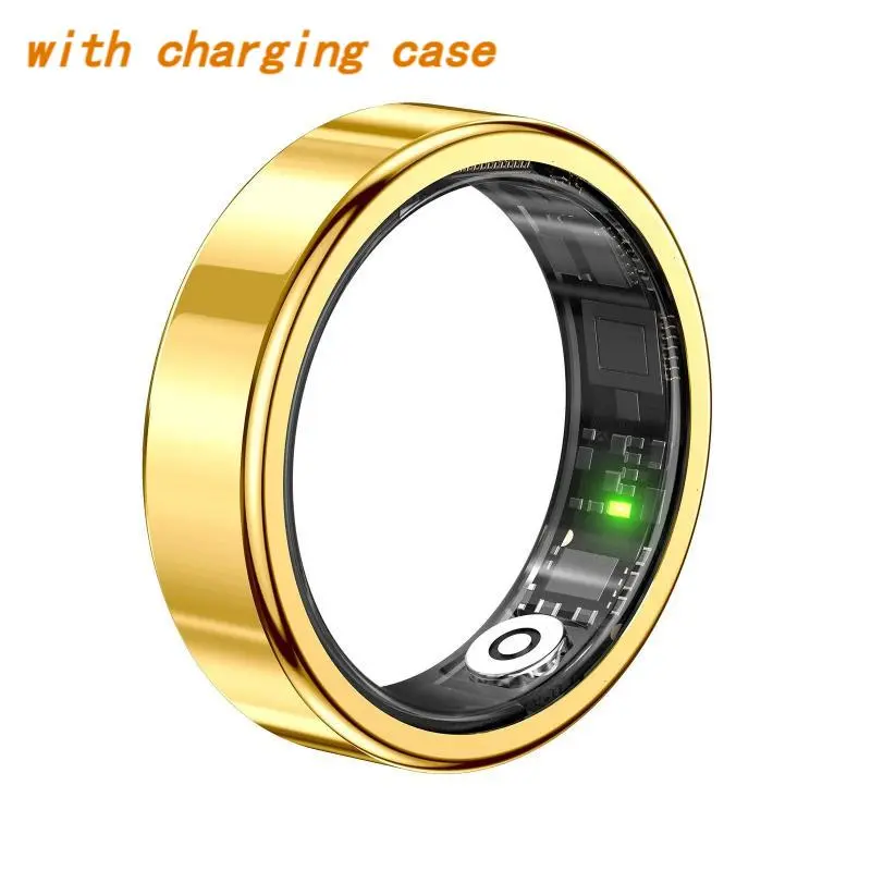 stainless steel smart ring affordable  smart  ring R99 Rose Gold/Black Smart Ring Multifunctional IP68&5 ATM Waterproof Fitness Tracker for Women Men Unisex Wearable Device Couple Gift Electronic Gadget Android Colorful Rechargeable Remote Wireless Steel