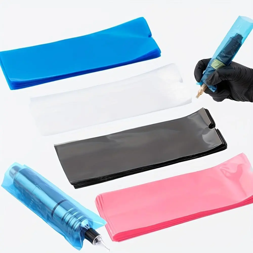 100pcs Tattoo Pen Clip Cord Covers, Disposable Tattoo Cover Pen Cord Sleeves Bags, Clean Barrier Supply For Tattoo Pen Power Cord, Tattoo Supplies For Tattoo Kits, Tattoo Machine Gun Accessories