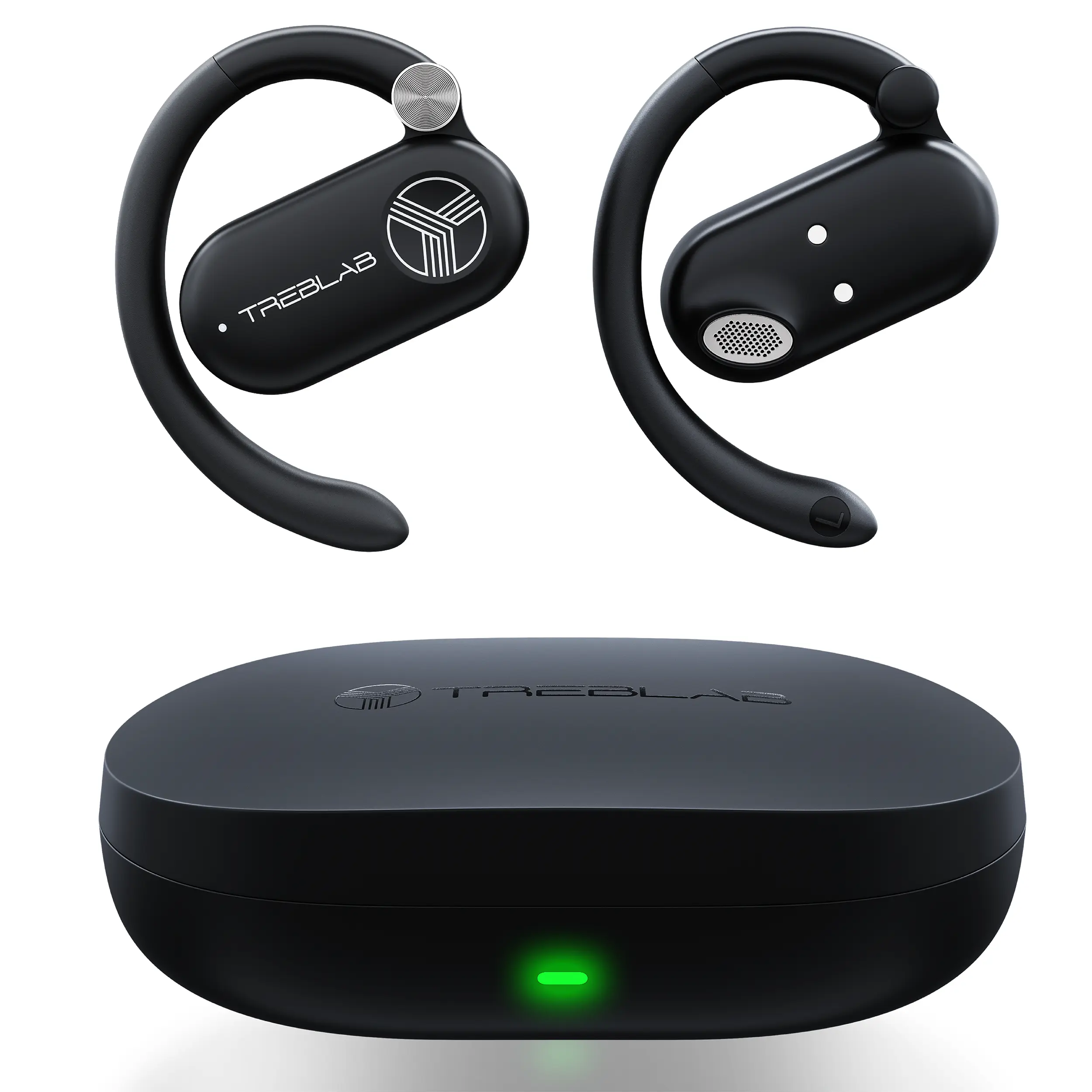 TREBLAB X-Open - True Open Ear Wireless Earbuds, Lightweight Comfort, Behind-Ear Fit, Immersive Sound, Dual Mic for Calls, 40H Playtime