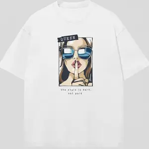 Queen Style is Born Graphic T Shirt Aesthetic Streetwear Tee for Women Unisex Trendy Urban Fashion 100% Premium Cotton Modern Fit Black White Sage Green Peach Color Casual Outfit Chic Minimalist Statement Shirt Gift Idea Fashion Top Original Urban Art