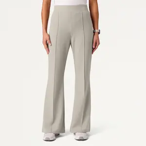 Kori High Waisted Flare Scrub Pant - Fog