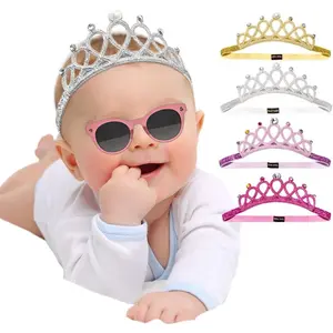 L-HDW015  Baby Girl Super Elastic Headband Toddler Hair Band Soft Headwrap Crown Children Hair Accessories