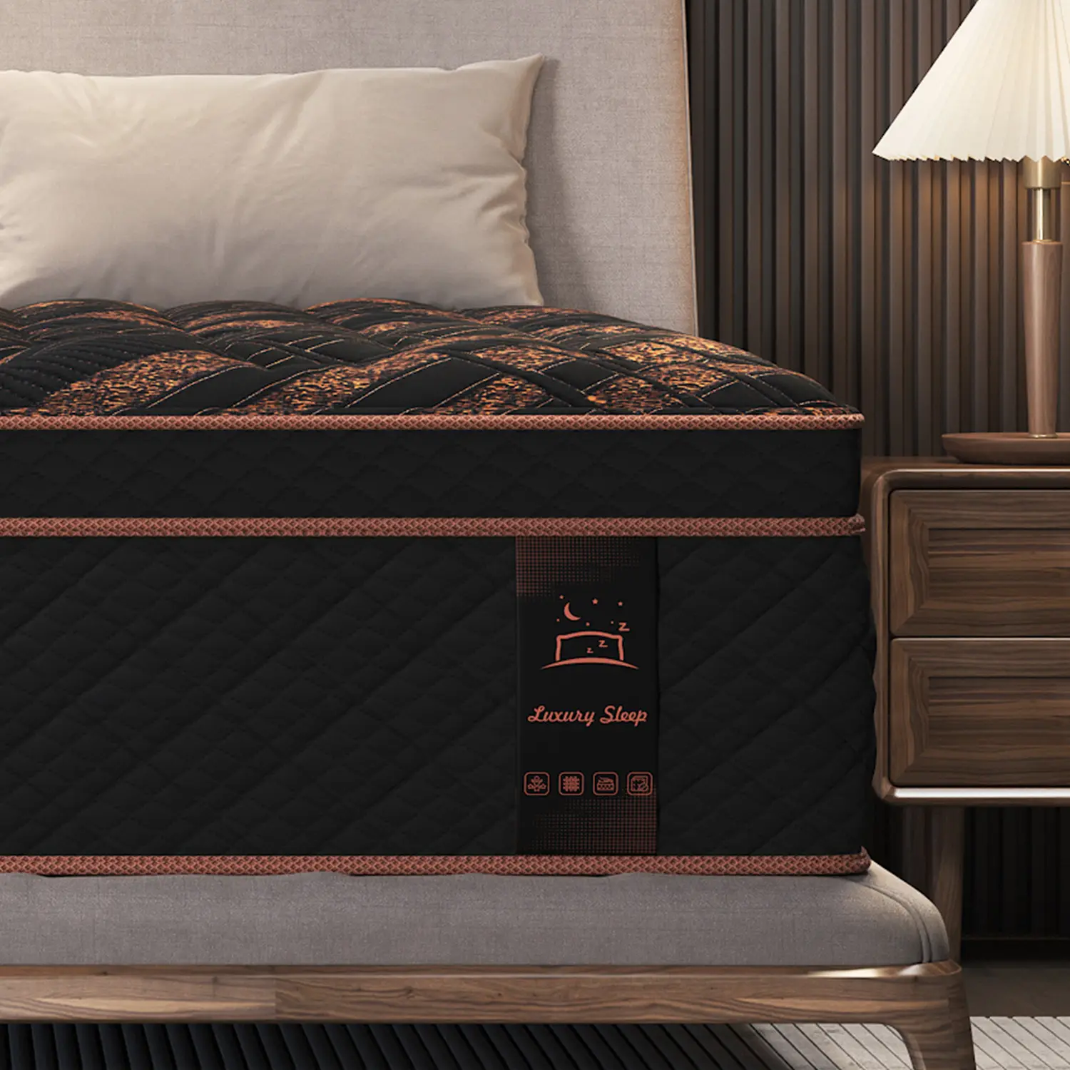 Hybrid Mattress (12/14 in) - Twin, Full, Queen, King Sizes, Pocket Springs, Gel Foam, Ergonomic Design, Medium Firm, Supportive Memory Foam, Breathable, 6-Turn Steel Coils, Neck Support, Less Partner Roll, Motion Isolation for Luxurious Comfort