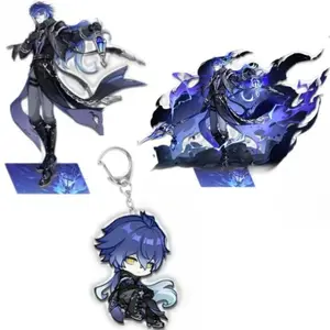 Game Yuanshen Impact Kyryll Chudomirovich Flins Acrylic Keychains Desktop Ornament Stand Model Figure Cosplay Decor Pendant