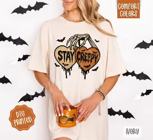 Stay Creepy Shirt Comfort Colors, Trendy Halloween Tshirt