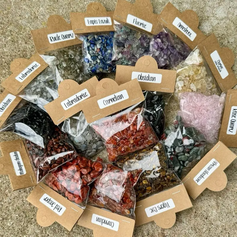 4oz Crystal Chip Bags| Choose Your Material Gemstones 4oz Crystal Chip Bags| Choose Your Material Gemstones