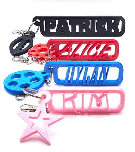 Customizable 3D Text Keychain with Personalized Name - Perfect Gift for Backpacks, Purses, and Keys