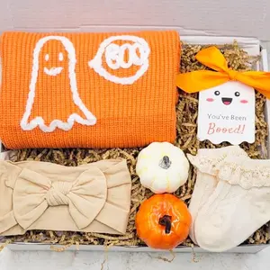 Boo Basket Boo Box Halloween Gift Box New Mom Gift Basket Gift Idea Fall Gift Box Sweater Orange Halloween Accessories Halloween Clothing Toddler Boy Or Girl