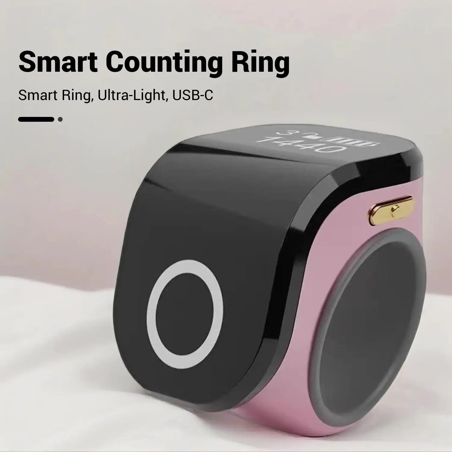 Smart Digital Counting Ring, Ultra-Light 12g Body, USB-C Charging 30 Days Battery Life, 999 Memory, Wearable Ideal for Prayer/fitness/meditation, Wearable Tech Gadgets