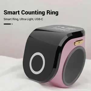Smart Digital Counting Ring, Ultra-Light 12g Body, USB-C Charging 30 Days Battery Life, 999 Memory, Ideal for Prayer/fitness/meditation