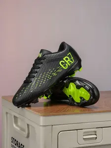 Boys Girls Teen Short Spike Training Shoes, Anti-Slip Durable Ground Spikes, Lightweight Breathable PU Rubber Casual All-Season Footwear