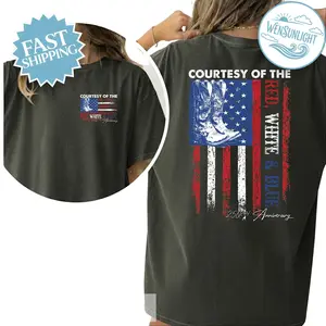 Courtesy Of Red White And Blue Shirt, Toby Keih Shirt, 250th Anniversary Freedom Shirt